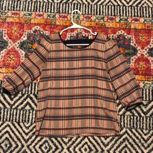 Professional plaid blouse